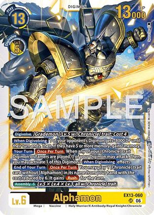 Image of Alphamon (EX13-060) - Chivalrous XIII Foil