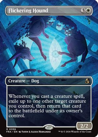 Image of Flickering Hound (Borderless) (FRA-359) - Reality Fracture Foil