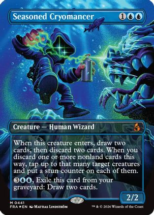 Image of Seasoned Cryomancer (Borderless) (0441) (FRA-441) - Reality Fracture Foil