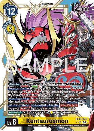 Image of Kentaurosmon (Alternate Art) (EX13-036) - Chivalrous XIII Foil