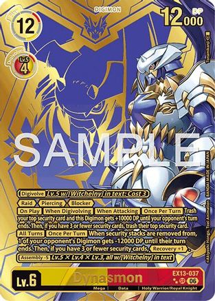 Image of Dynasmon (Rare Pull) (EX13-037) - Chivalrous XIII Foil