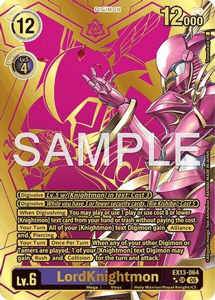Image of LordKnightmon (Rare Pull) (EX13-064) - Chivalrous XIII Foil