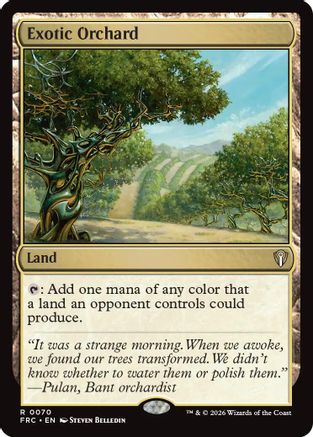 Image of Exotic Orchard (-070) - Commander: Reality Fracture