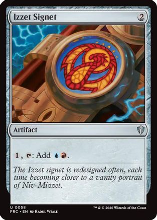 Image of Izzet Signet (-058) - Commander: Reality Fracture