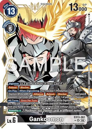 Image of Gankoomon (Alternate Art) (EX13-061) - Chivalrous XIII Foil