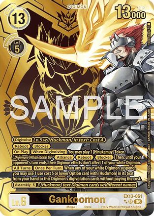 Image of Gankoomon (Rare Pull) (EX13-061) - Chivalrous XIII Foil