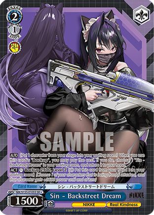 Image of Sin - Backstreet Dream (SR) (NIK/S135-E105S) - GODDESS OF VICTORY: NIKKE Vol.2