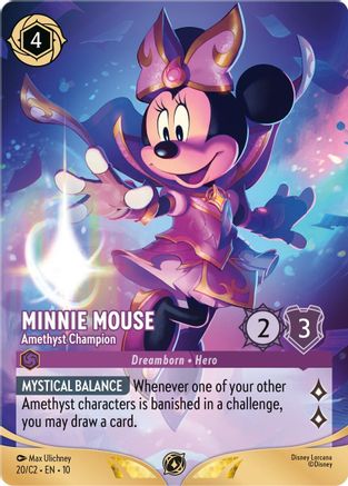 Image of Minnie Mouse - Amethyst Champion (20) - Disney Lorcana Promo Cards