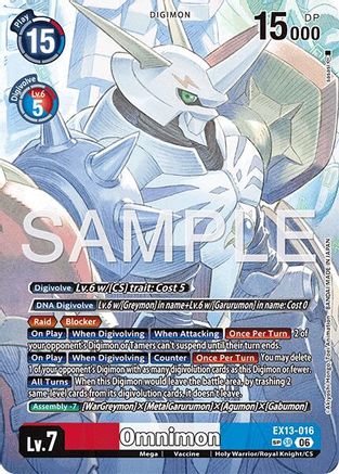 Image of Omnimon (SP) (EX13-016) - Chivalrous XIII Foil
