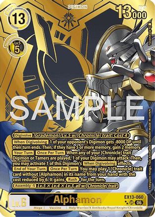 Image of Alphamon (Rare Pull) (EX13-060) - Chivalrous XIII Foil