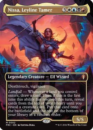 Image of Nissa, Leyline Tamer (Borderless) (-002) - Commander: Reality Fracture Foil