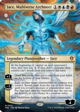 Image of Jace, Multiverse Architect (Borderless) (-001) - Commander: Reality Fracture Foil