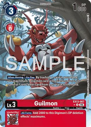 Image of Guilmon (Extended Art) (EX13-007) - Chivalrous XIII Foil