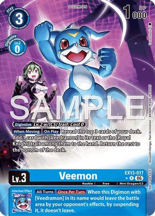 Image of Veemon (Extended Art) (EX13-017) - Chivalrous XIII Foil