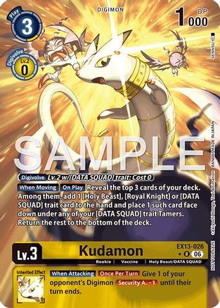 Image of Kudamon (Extended Art) (EX13-026) - Chivalrous XIII Foil