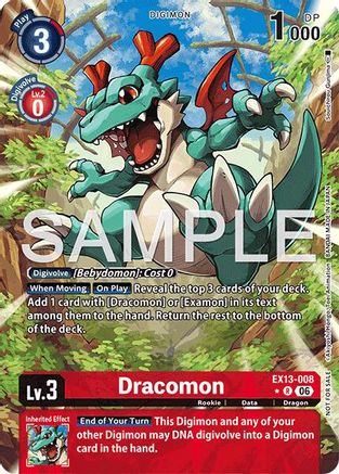 Image of Dracomon (Extended Art) (EX13-008) - Chivalrous XIII Foil