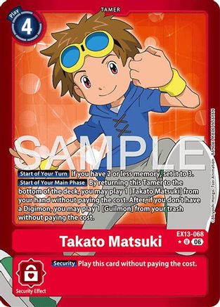 Image of Takato Matsuki (Limited Foil) (EX13-068) - Chivalrous XIII Foil
