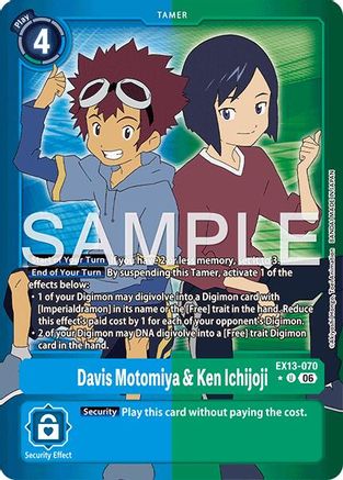 Image of Davis Motomiya & Ken Ichijoji (Limited Foil) (EX13-070) - Chivalrous XIII Foil