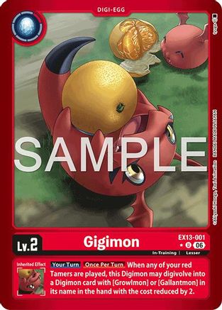 Image of Gigimon (Limited Foil) (EX13-001) - Chivalrous XIII Foil