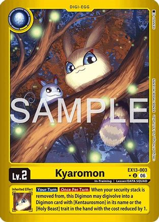 Image of Kyaromon (Limited Foil) (EX13-003) - Chivalrous XIII Foil