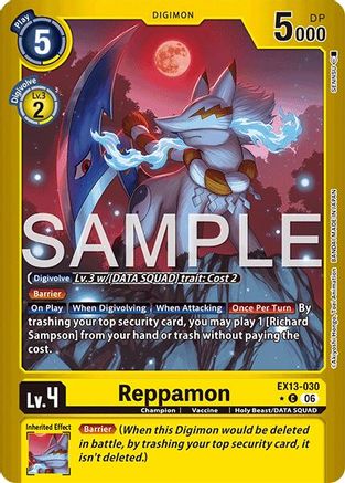 Image of Reppamon (Limited Foil) (EX13-030) - Chivalrous XIII Foil
