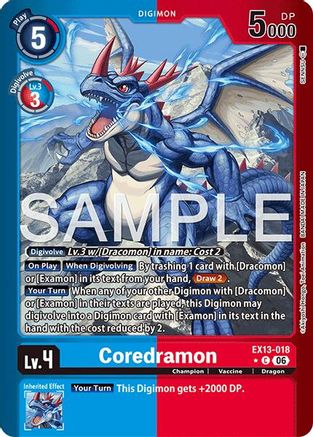 Image of Coredramon - EX13-018 (Limited Foil) (EX13-018) - Chivalrous XIII Foil
