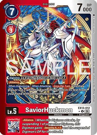 Image of SaviorHuckmon (Limited Foil) (EX13-012) - Chivalrous XIII Foil