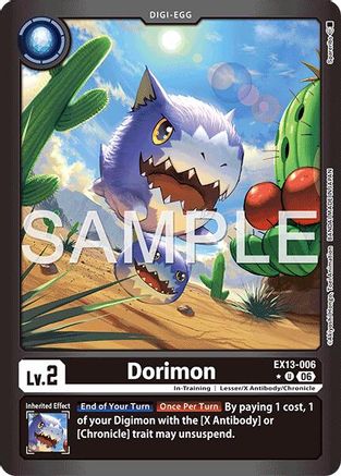 Image of Dorimon (Limited Foil) (EX13-006) - Chivalrous XIII Foil