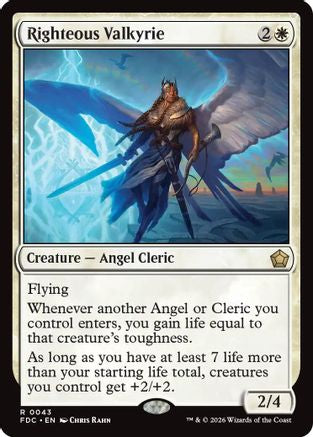 Image of Righteous Valkyrie (FDC-043) - Commander: Foundations