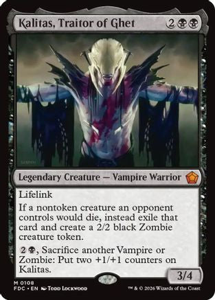 Image of Kalitas, Traitor of Ghet (FDC-108) - Commander: Foundations