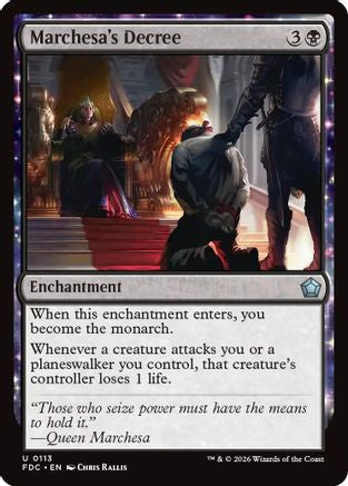 Image of Marchesa's Decree (FDC-113) - Commander: Foundations