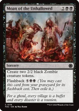 Image of Moan of the Unhallowed (FDC-116) - Commander: Foundations