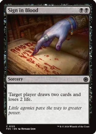 Image of Sign in Blood (FDC-125) - Commander: Foundations