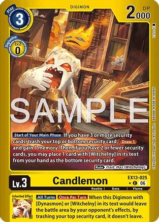 Image of Candlemon (Limited Foil) (EX13-025) - Chivalrous XIII Foil