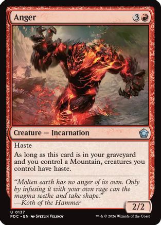 Image of Anger (FDC-137) - Commander: Foundations