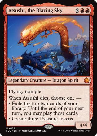 Image of Atsushi, the Blazing Sky (FDC-138) - Commander: Foundations