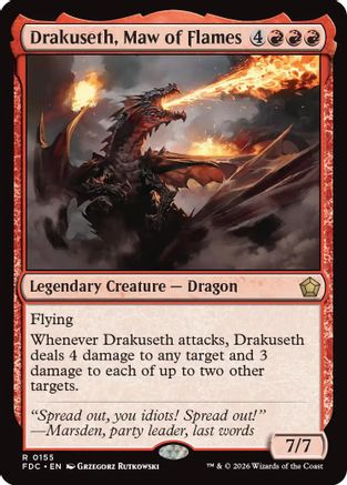 Image of Drakuseth, Maw of Flames (FDC-155) - Commander: Foundations