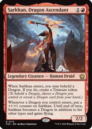 Image of Sarkhan, Dragon Ascendant (FDC-172) - Commander: Foundations