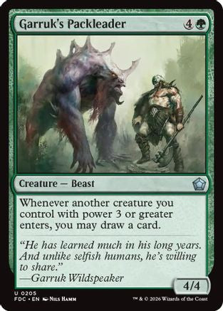Image of Garruk's Packleader (FDC-205) - Commander: Foundations