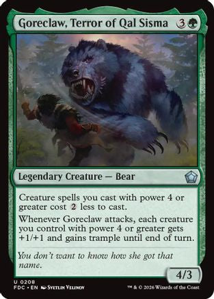 Image of Goreclaw, Terror of Qal Sisma (FDC-208) - Commander: Foundations