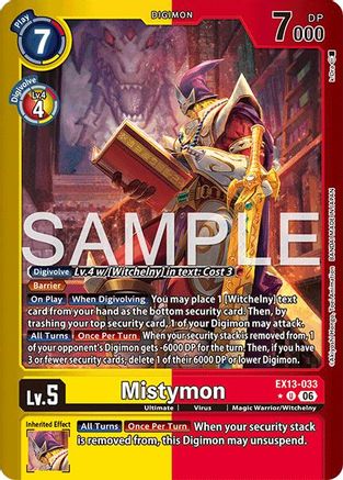 Image of Mistymon (Limited Foil) (EX13-033) - Chivalrous XIII Foil