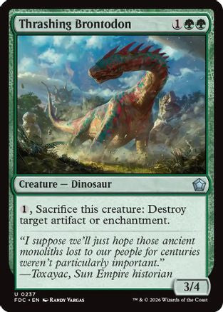 Image of Thrashing Brontodon (FDC-237) - Commander: Foundations