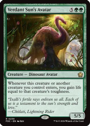 Image of Verdant Sun's Avatar (FDC-239) - Commander: Foundations