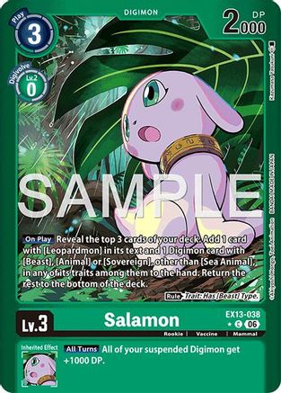Image of Salamon (Limited Foil) (EX13-038) - Chivalrous XIII Foil