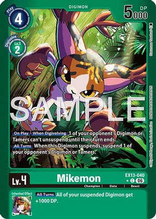 Image of Mikemon (Limited Foil) (EX13-040) - Chivalrous XIII Foil