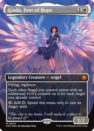 Image of Giada, Font of Hope (Borderless) (FDC-004) - Commander: Foundations Foil