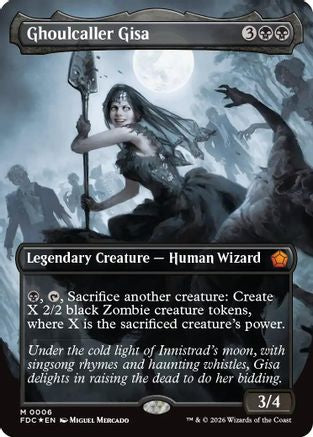 Image of Ghoulcaller Gisa (Borderless) (FDC-006) - Commander: Foundations Foil