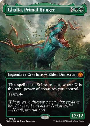 Image of Ghalta, Primal Hunger (Borderless) (FDC-008) - Commander: Foundations Foil