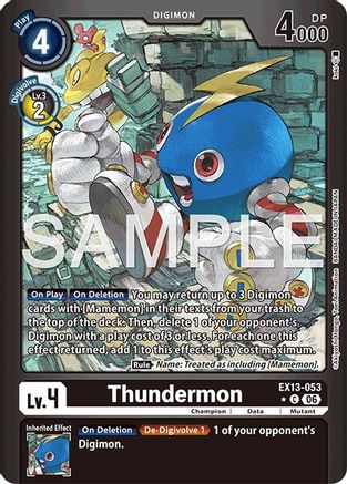 Image of Thundermon (Limited Foil) (EX13-053) - Chivalrous XIII Foil