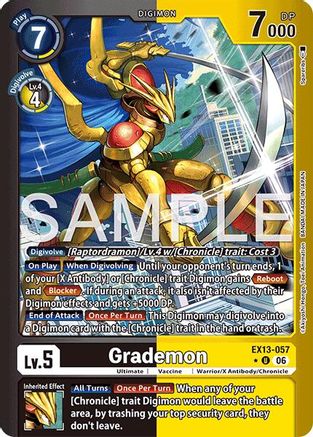 Image of Grademon (Limited Foil) (EX13-057) - Chivalrous XIII Foil